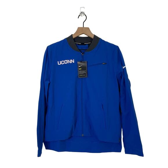 NEW Nike Basketball Dri-Fit UCONN Huskies Full Zip Jacket Blue Women's Medium - Picture 1 of 8